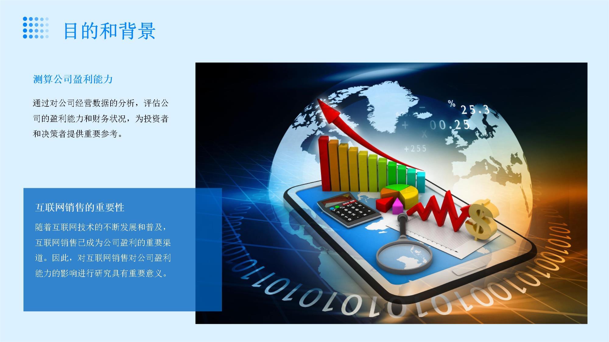 盈利能力的测算与互联网销售